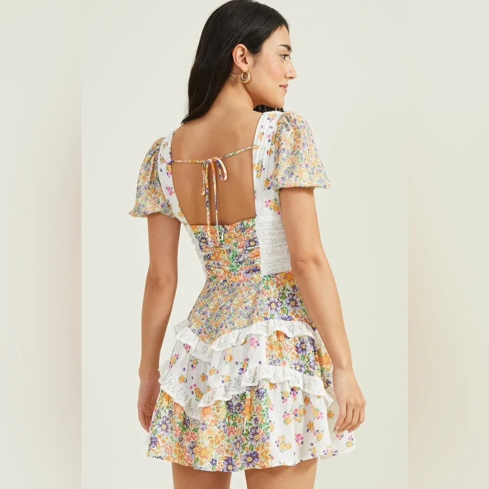 NWOT Altard State Aderny Patchwork Floral Dress Womens - Picture 3 of 7